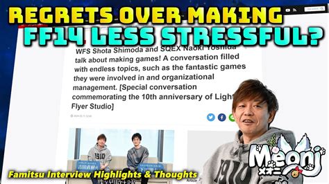/r/ffxivdiscussion: YoshiP comments on regrets over making FF14 .